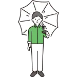 Man Holding An Umbrella SVG Icon
